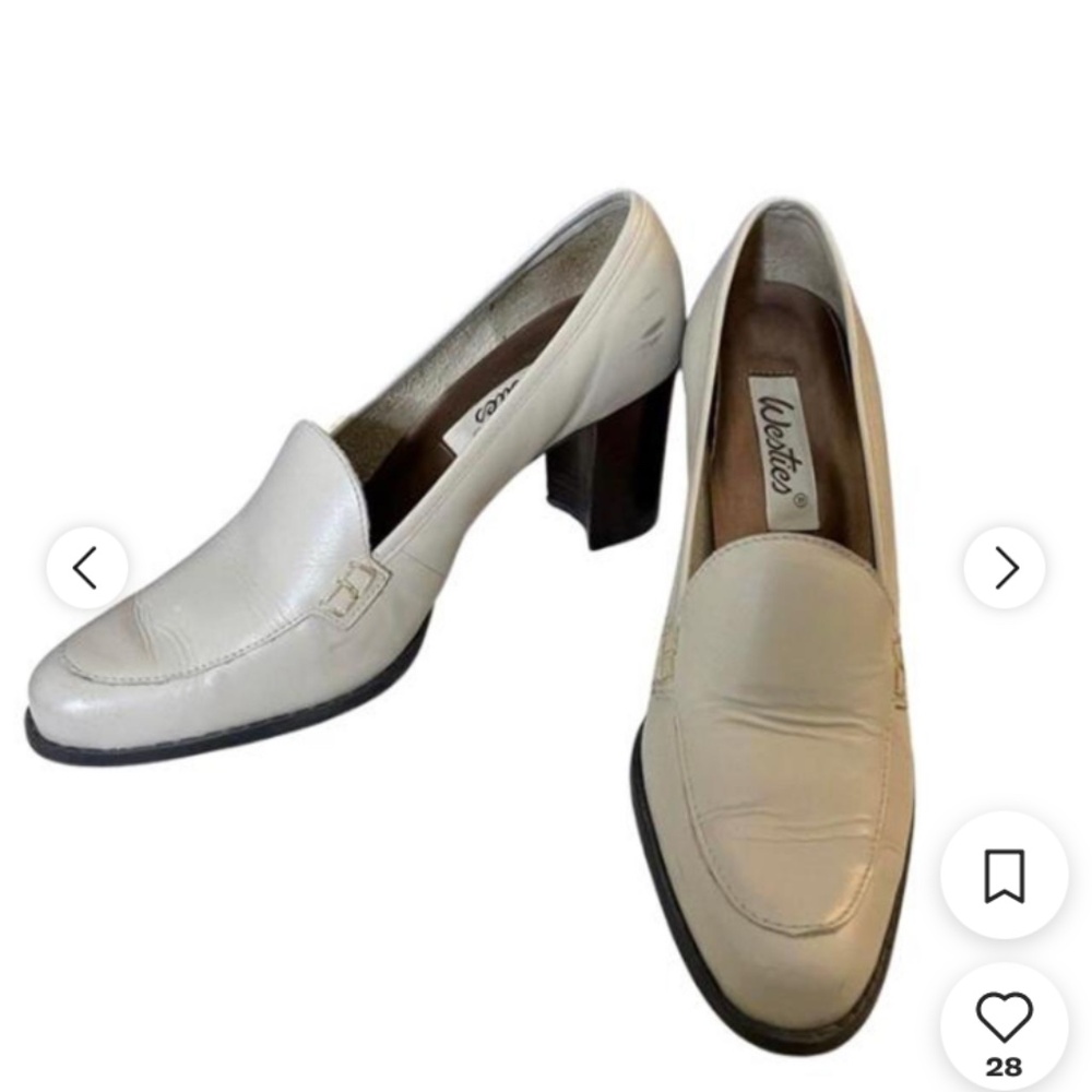 Westies vintage cream and tan loafers